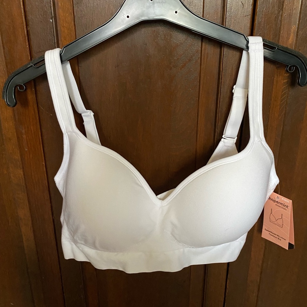 Shapermint White Sweetheart Bra